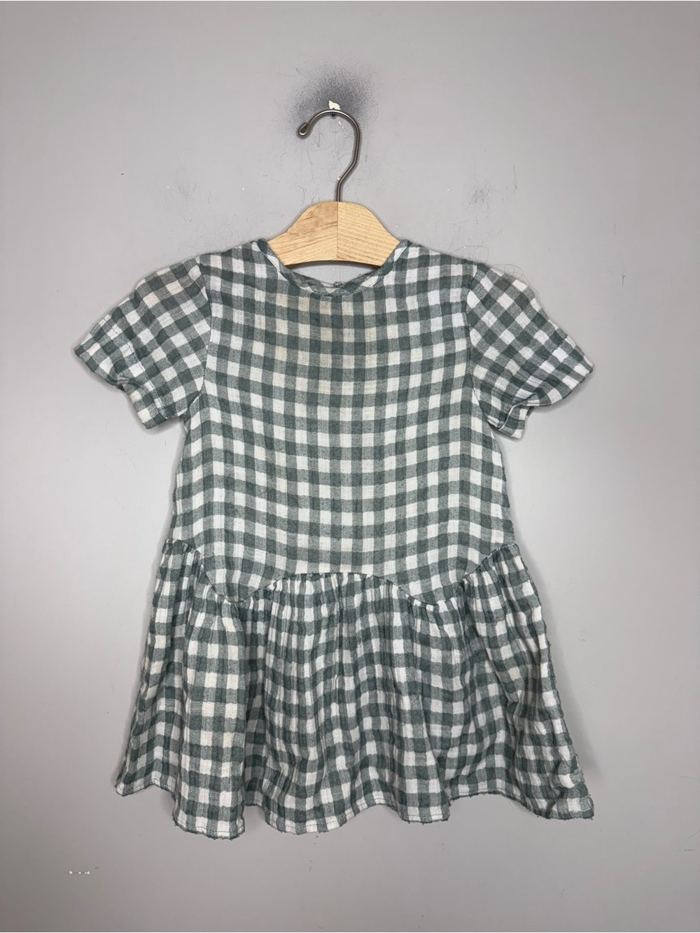 $21 ADD ON Zara Gingham Dress Green plaid muslin rylee + cru Noralee Janie Jack